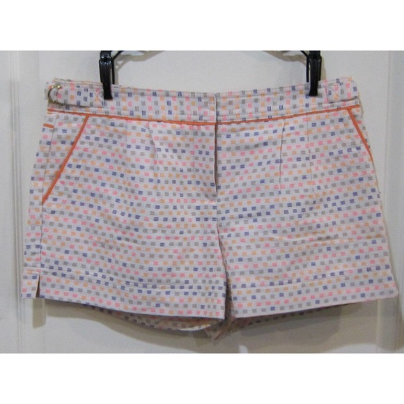Trina Turk Maureen Shorts Cantaloupe Summer Beach Sz 8 Pockets 4" Inseam $238 - Picture 1 of 6